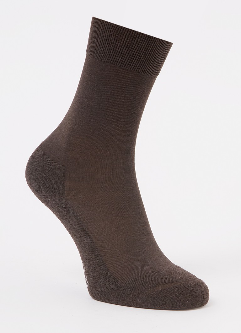 Falke - Climawool sokken in scheerwolblend - Donkerbruin