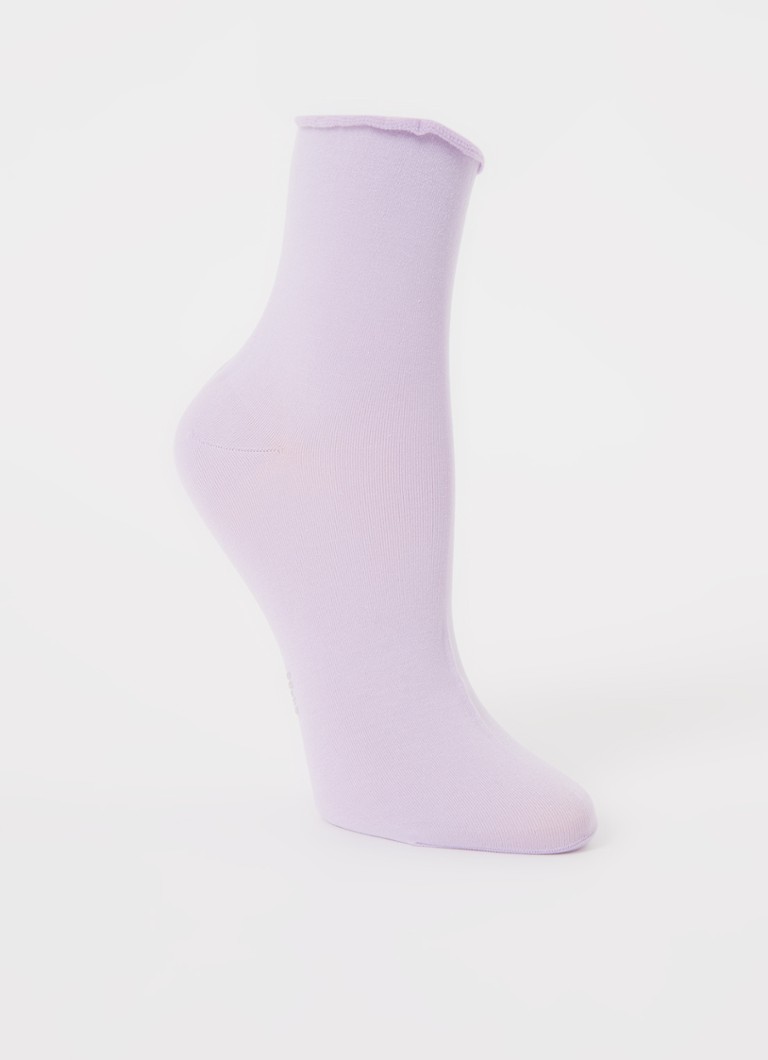 Falke - Cotton Touch sokken met logo - Lilas
