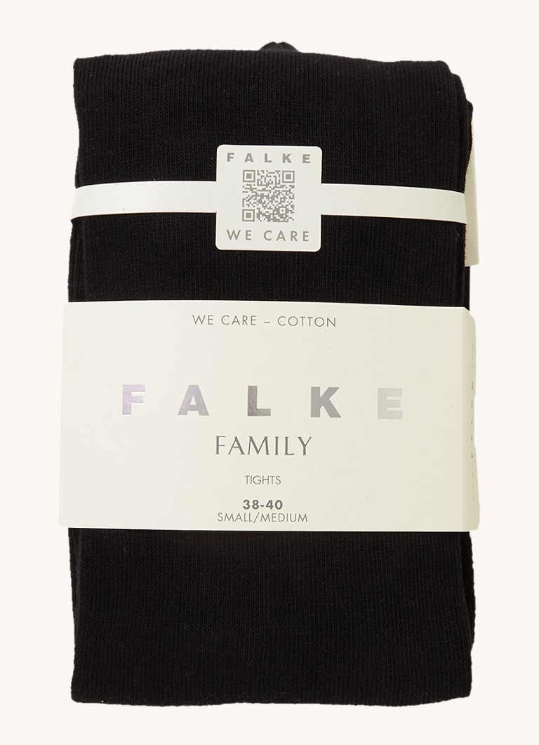 Falke - Family maillot van katoen - Zwart