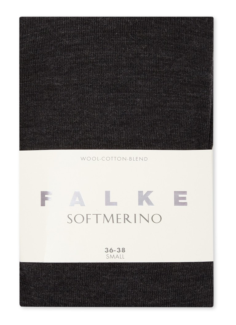 Falke - Soft Merino maillot in wolblend - Antraciet