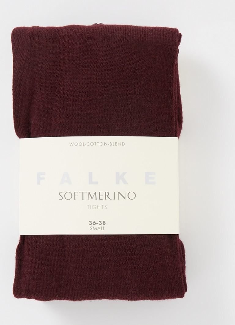 Falke - Softmerino maillot in wolblend - Bordeauxrood