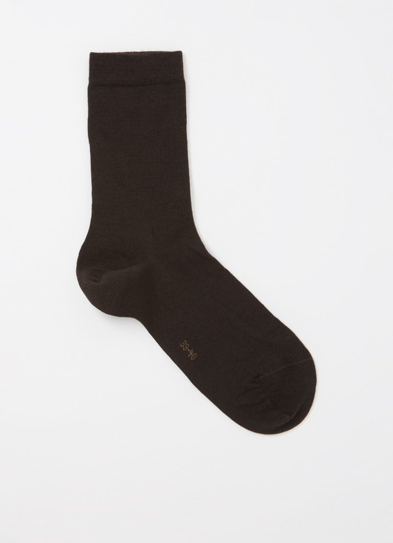Falke - Softmerino sokken in scheerwolblend - Donkerbruin