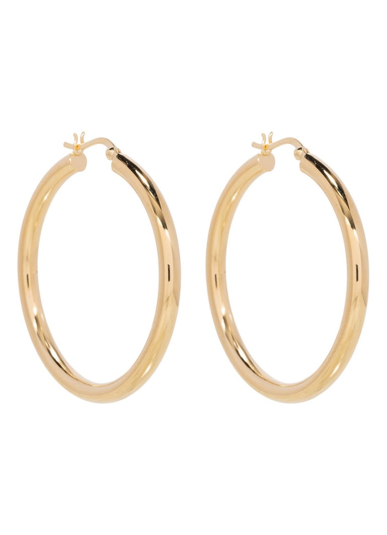 Fashionology - Hollow Hoop oorringen verguld - Goud