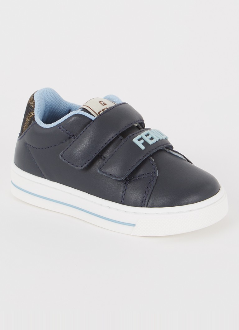 Fendi - Sneaker van kalfsleer met logo - Donkerblauw