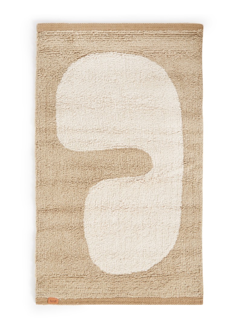 ferm LIVING - Lay badmat 70 x 25 cm  - Donkerbeige