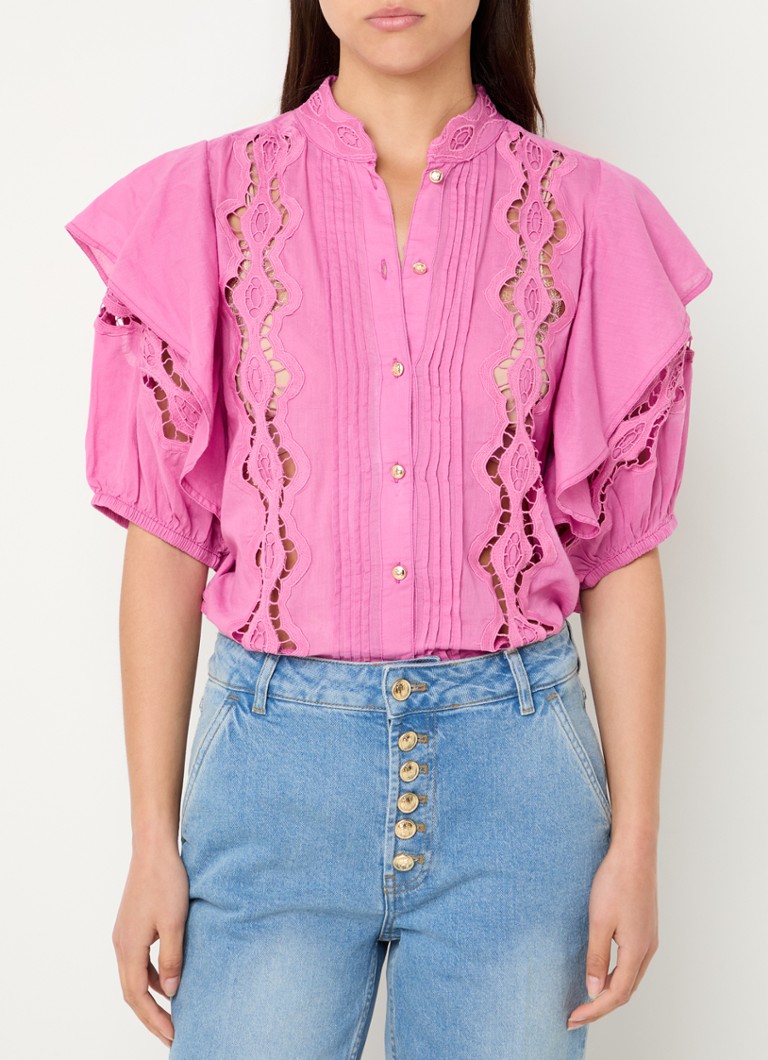 Fifth House - Heavens blouse met opengewerkt detail - Roze
