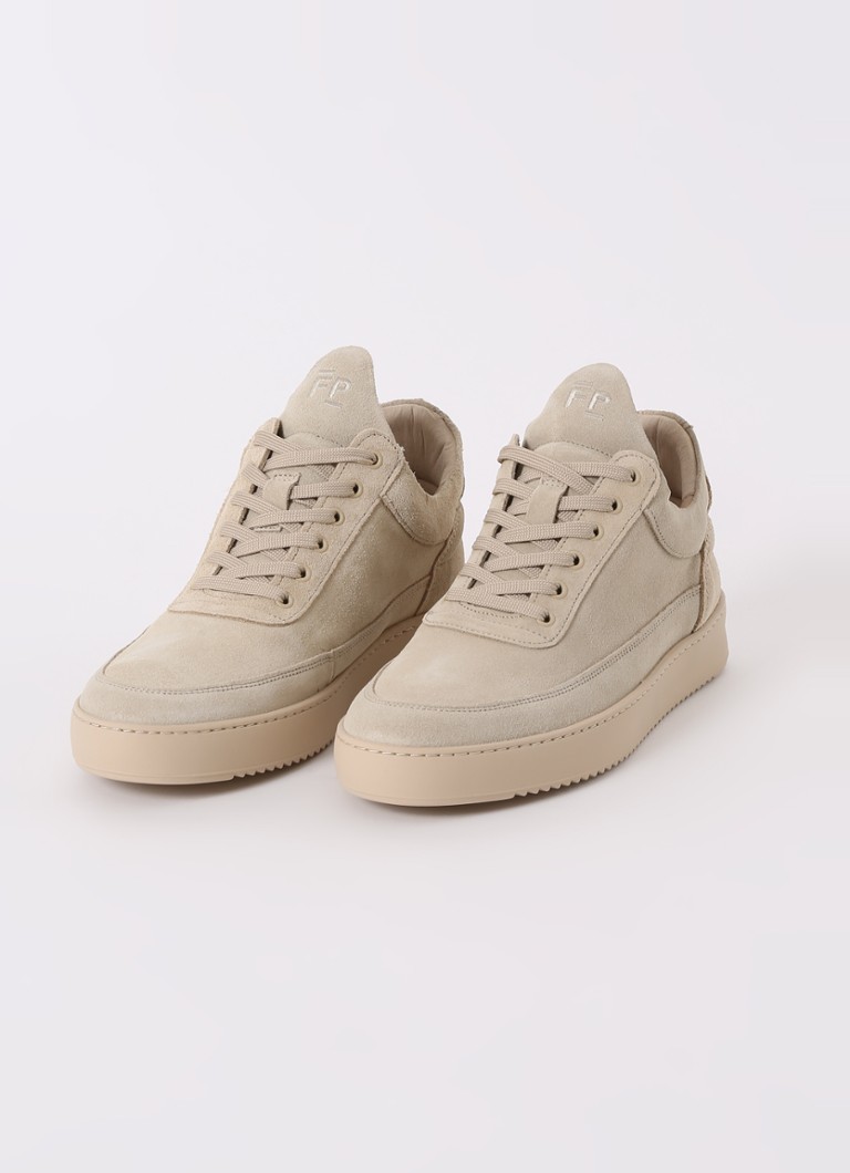 Filling Pieces Low Top sneaker van suède • Beige •