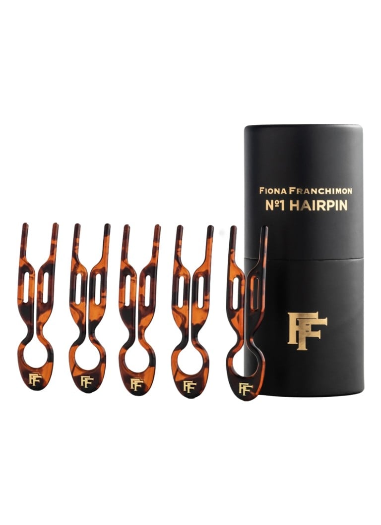 Fiona Franchimon - Nº1 HAIRPIN|Classic Havana - haarpin set van 5 - Zwart