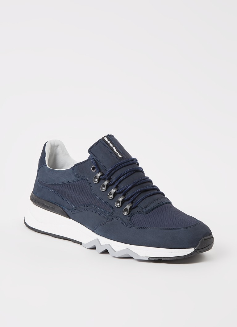 Floris van Bommel De Zager sneaker van nubuck • Blauw •