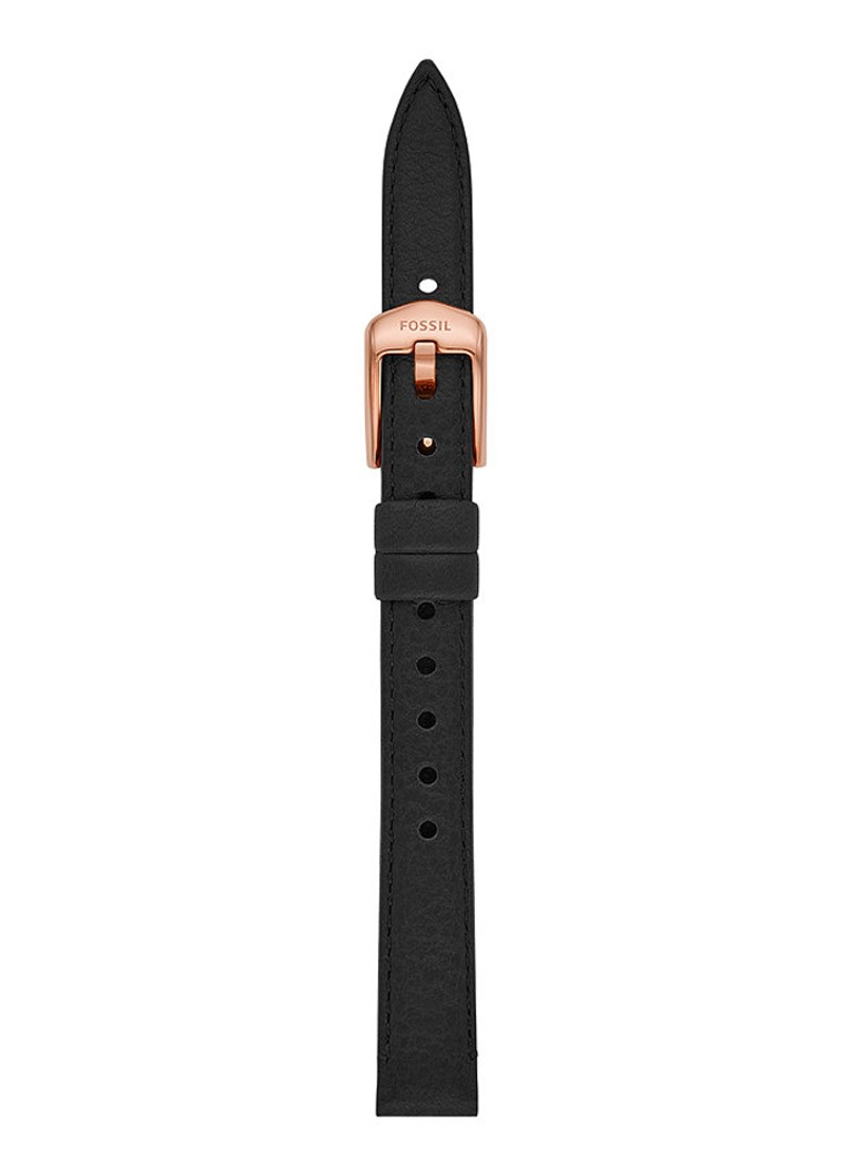 Fossil - Horlogeband van leer S121037 - Zwart