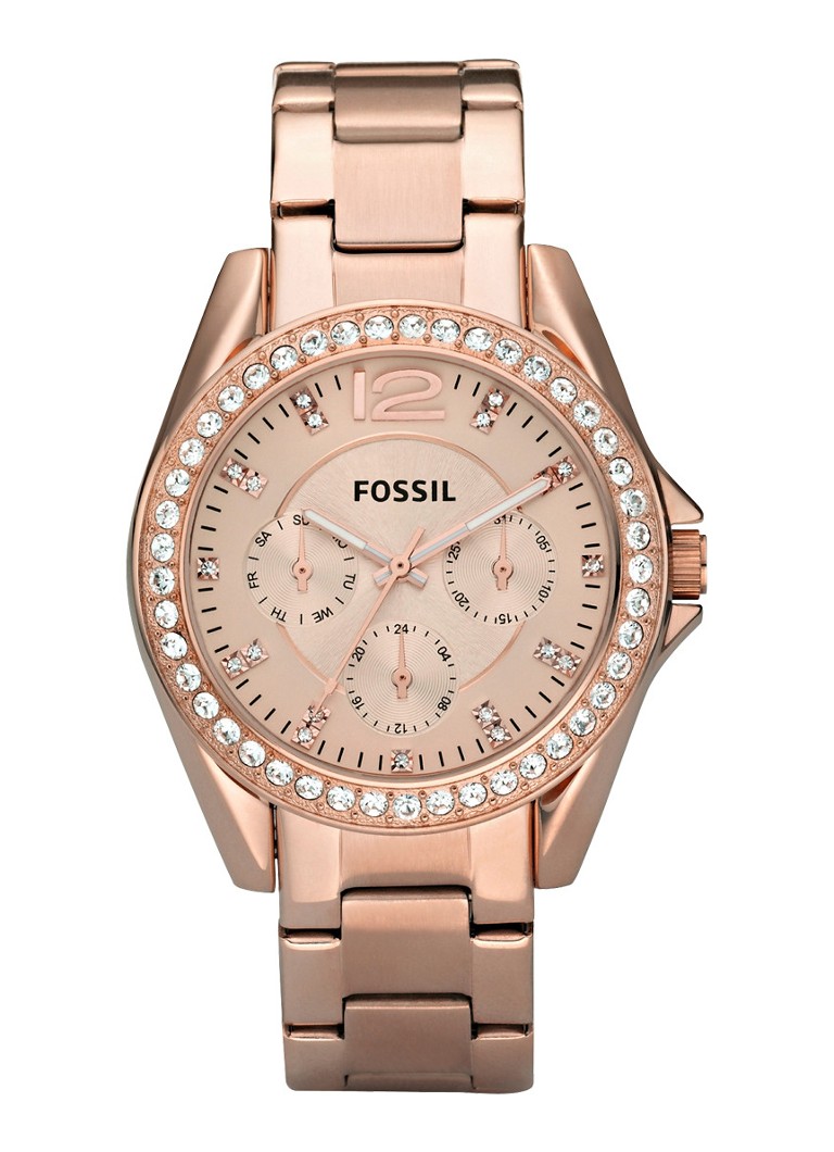 Fossil - Riley horloge ES2811 - Roségoud