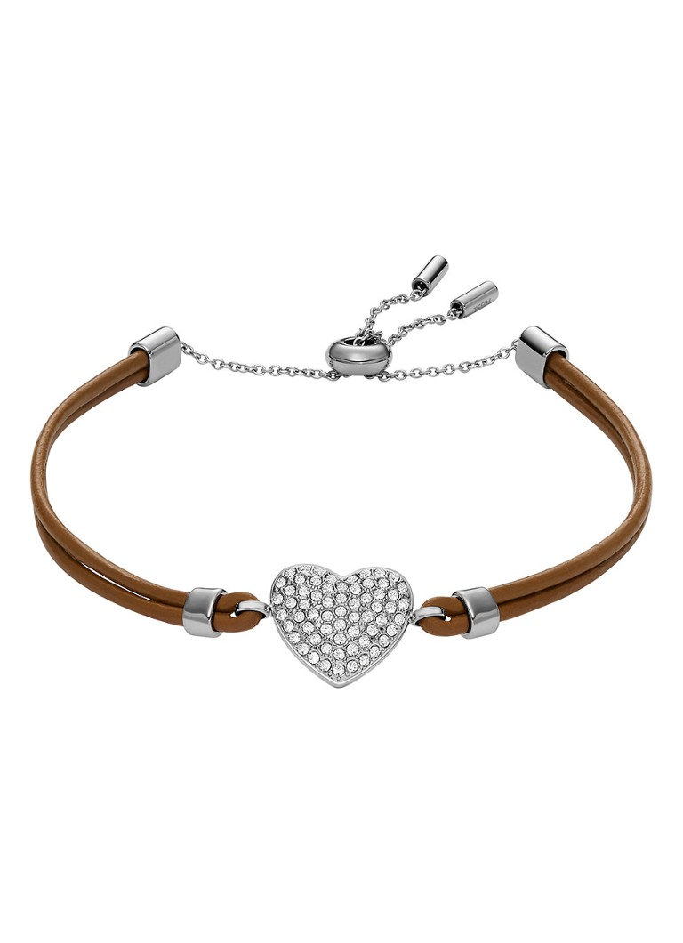 Fossil - Sadie bangle van leer JF04675040 - Cognac