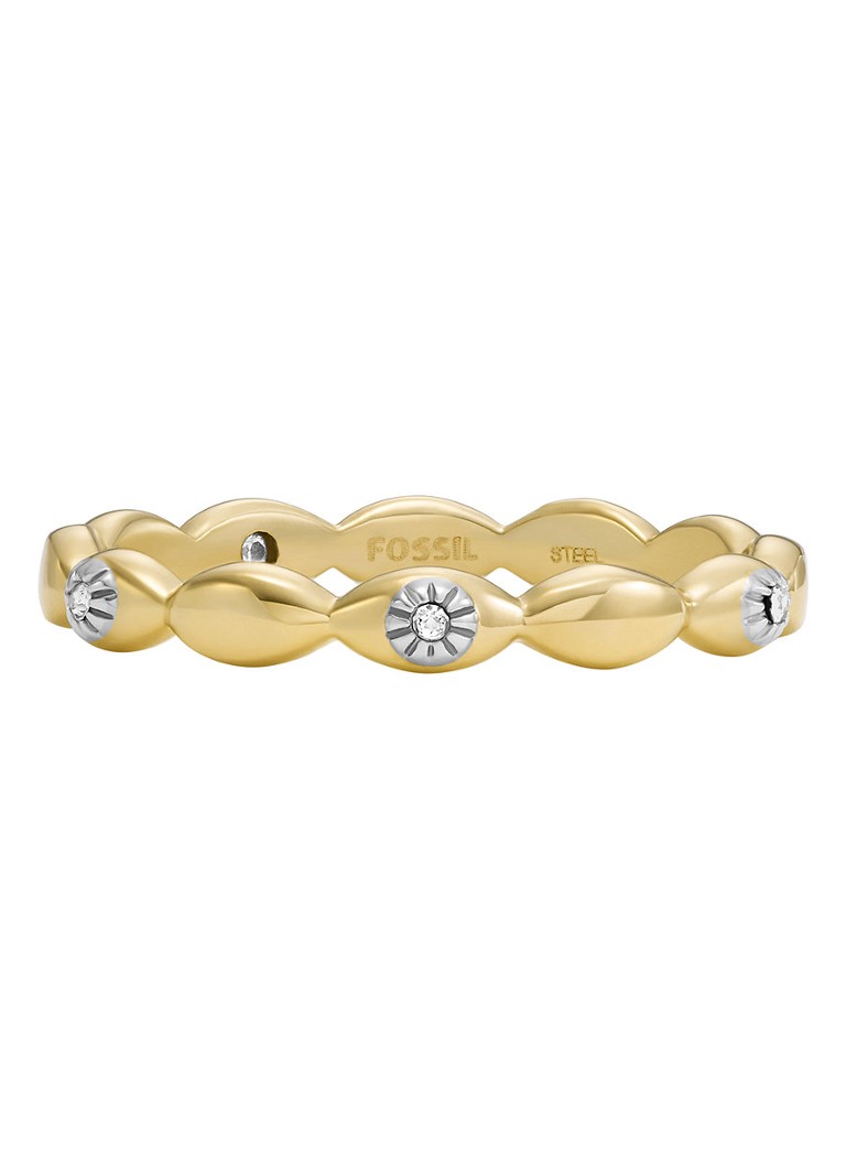 Fossil - Sutton ring met glassteen JF04796710 - Goud