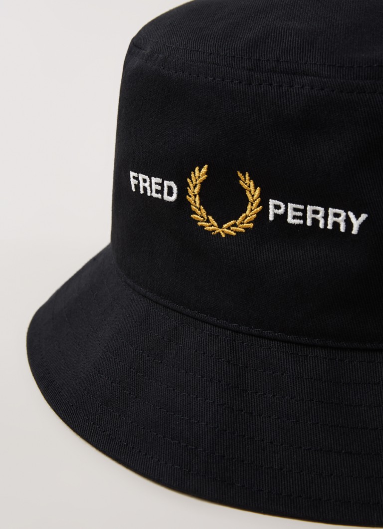 Fred Perry katoen logoborduring • Zwart • deBijenkorf.be