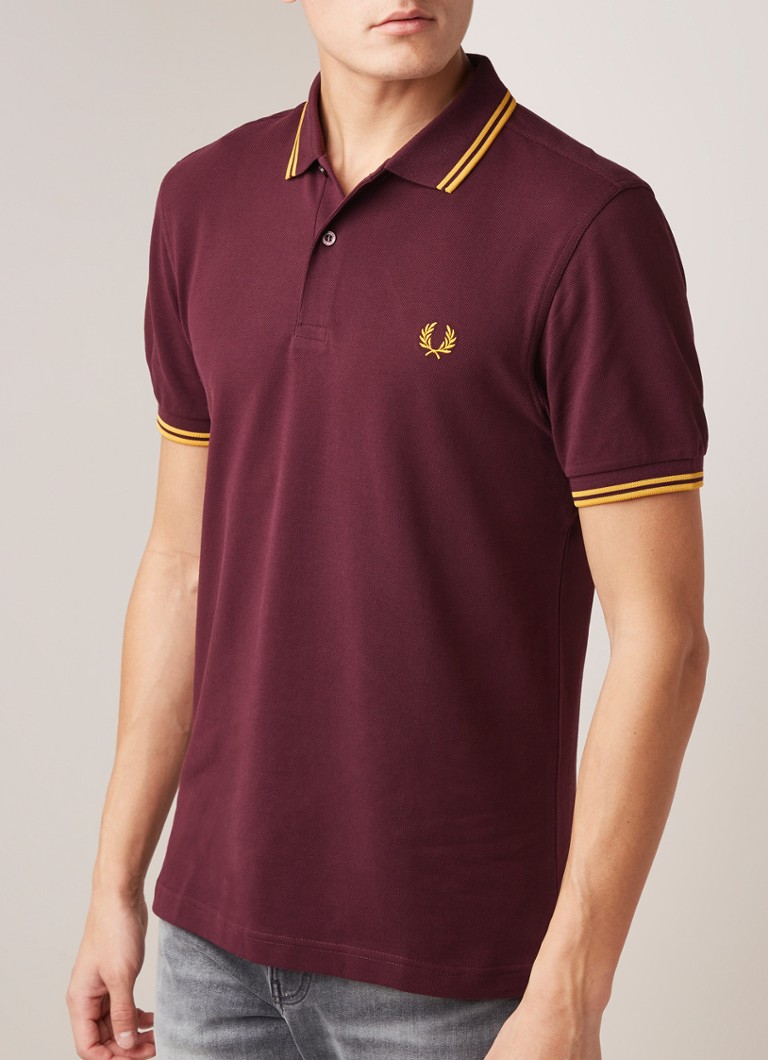 fred perry polo bordeaux rood