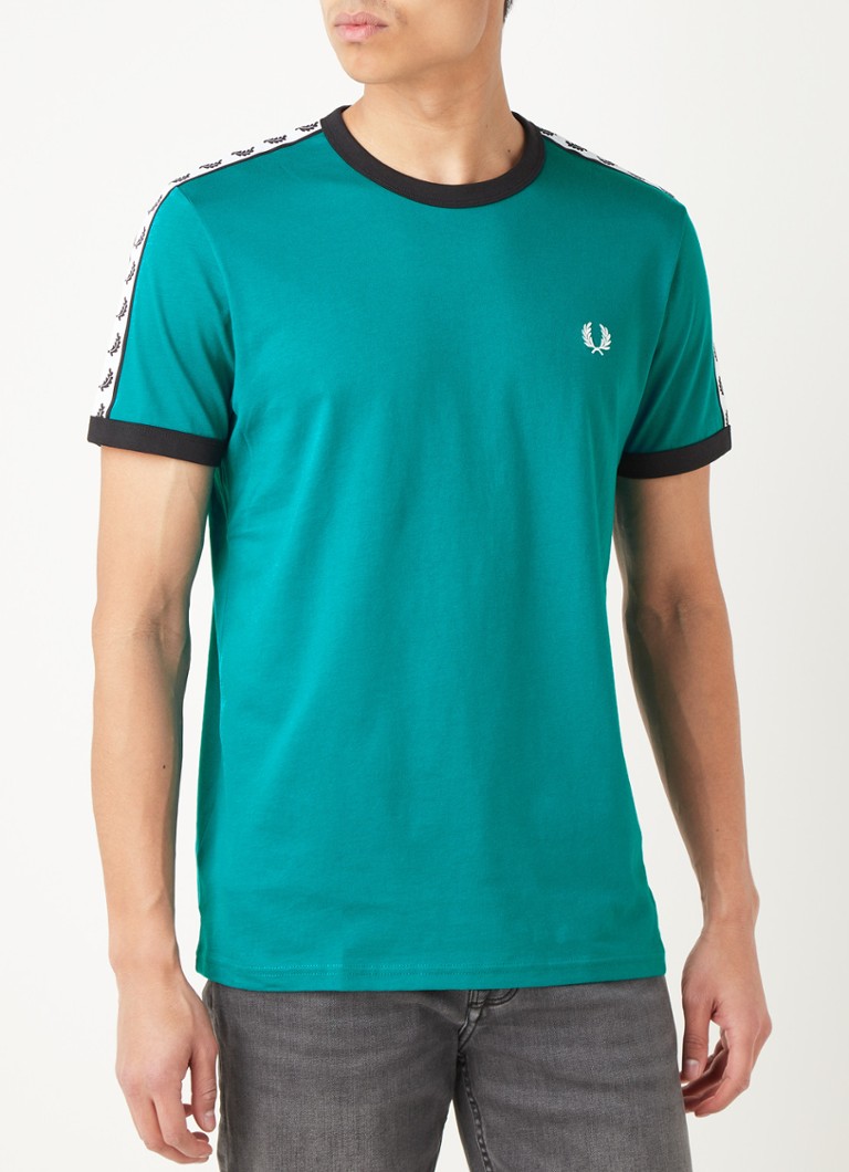 Fred Perry - T-shirt met logoband - Zeegroen