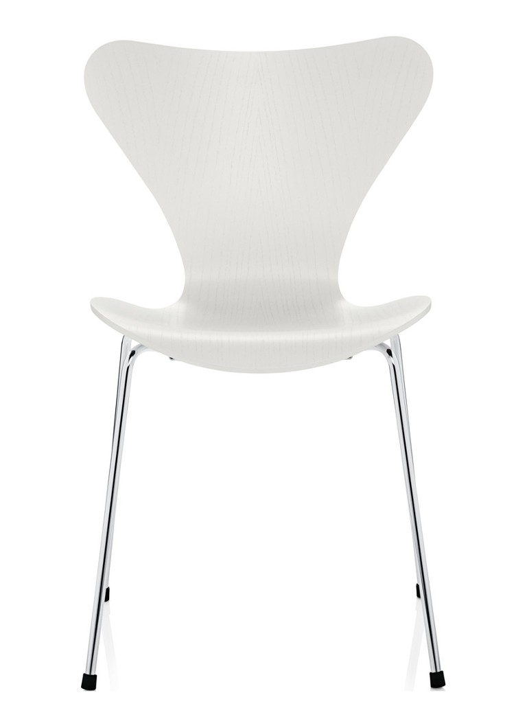Fritz Hansen - Vlinderstoel Series 7 stoel gekleurd essen - Wit