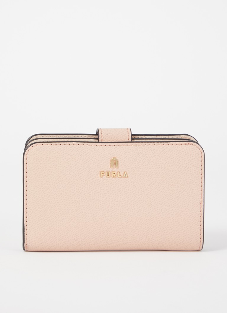 FURLA - Camelia portemonnee van leer met logo - Abrikoos
