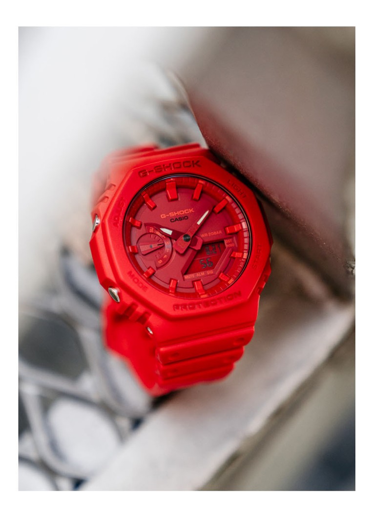 Plantage Zich afvragen beproeving G-Shock Horloge GA-2100-4AER • Rood • deBijenkorf.be
