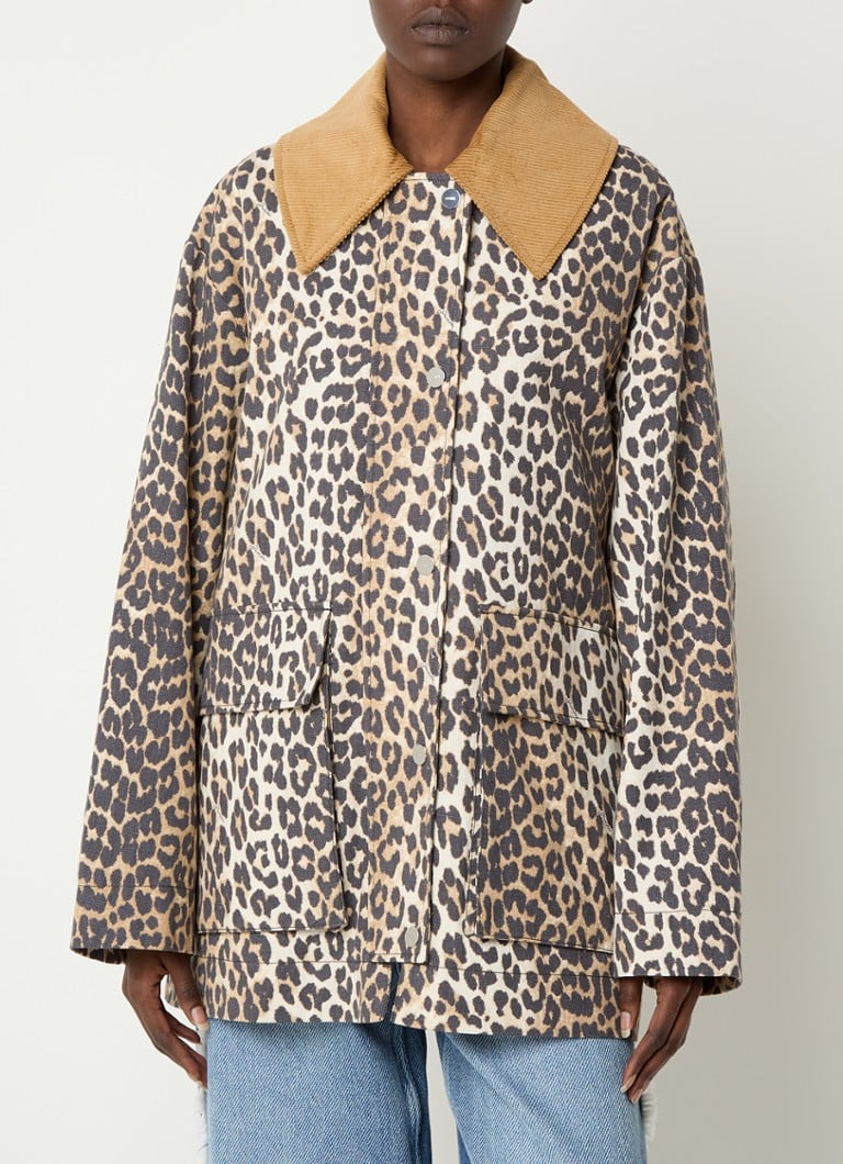 Ganni - Jack met panterprint - Camel