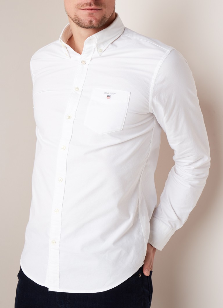 door elkaar haspelen Mondwater ontgrendelen Gant The Oxford regular fit overhemd met borstzak • Wit • deBijenkorf.be