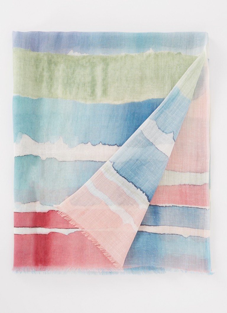 Gerard Darel - Odelia sjaal met print 190 x 70 cm  - Blauw