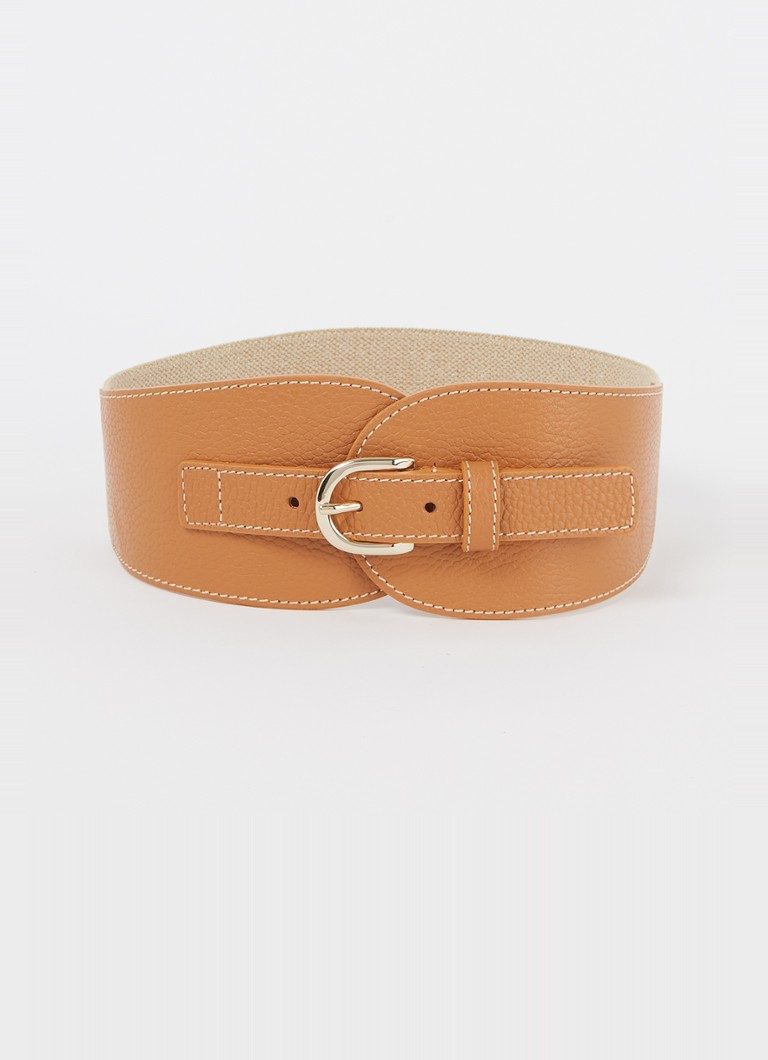 Gerard Darel - Olympe tailleriem van leer met elastische band - Camel