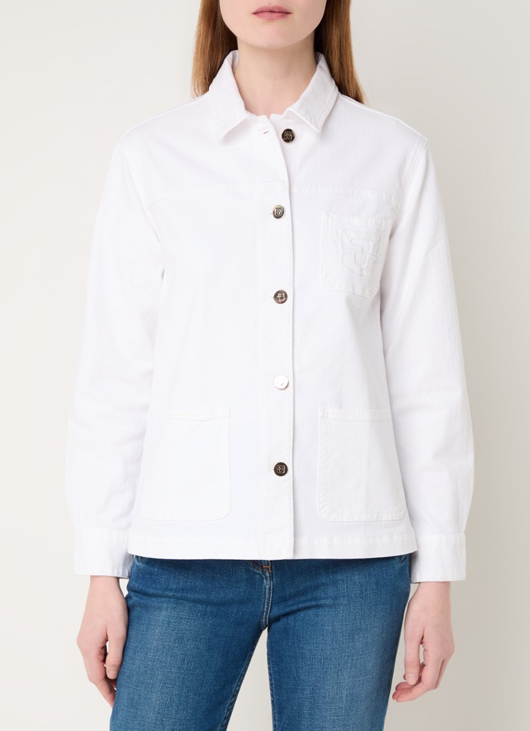 Gerard Darel - Rubia overshirt van denim met opgestikte zakken - Wit