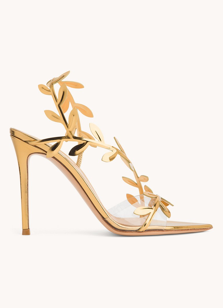 Gianvito Rossi - Flavia sandalette van kalfsleer - Goud
