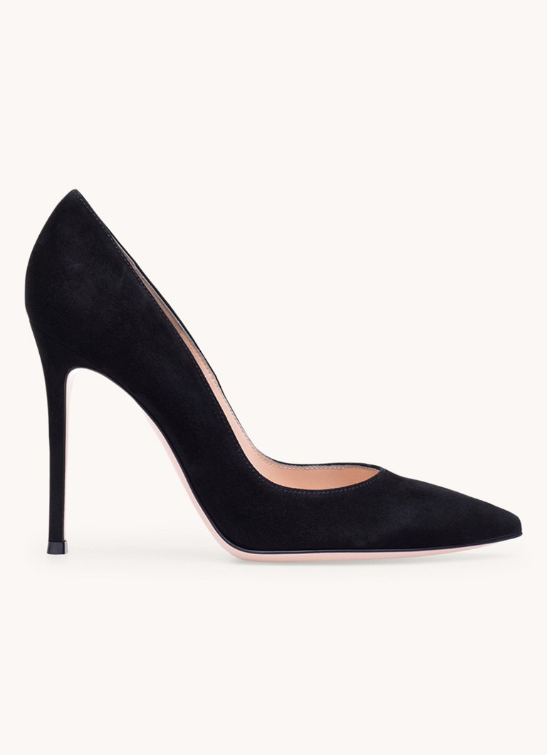 Gianvito Rossi Gianvito 105 pump van suède • Zwart • deBijenkorf.be