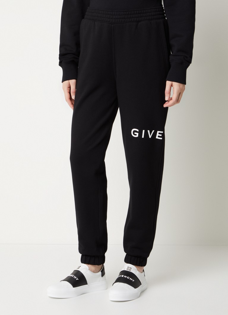 Givenchy - Slim fit joggingbroek met logoprint - Zwart
