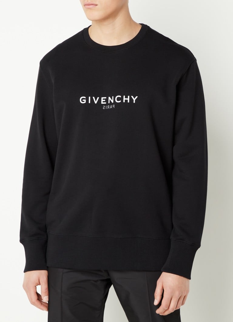 Sociale wetenschappen Ruïneren Hover Givenchy Sweater met logo- en backprint • Zwart • deBijenkorf.be