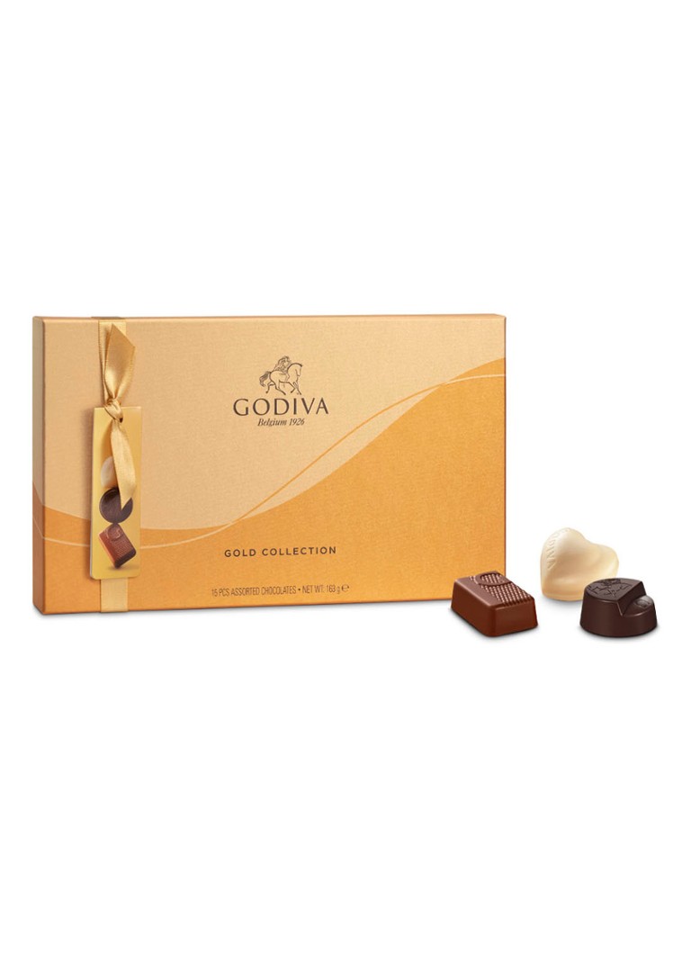 Godiva - Gold Rigid Box bonbons 15 stuks - Geelgoud