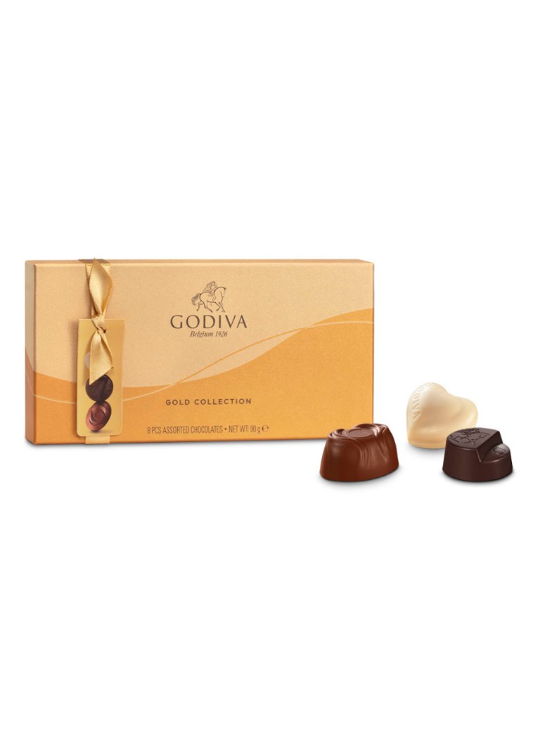 Godiva - Gold Rigid Box bonbons 8 stuks - Geelgoud