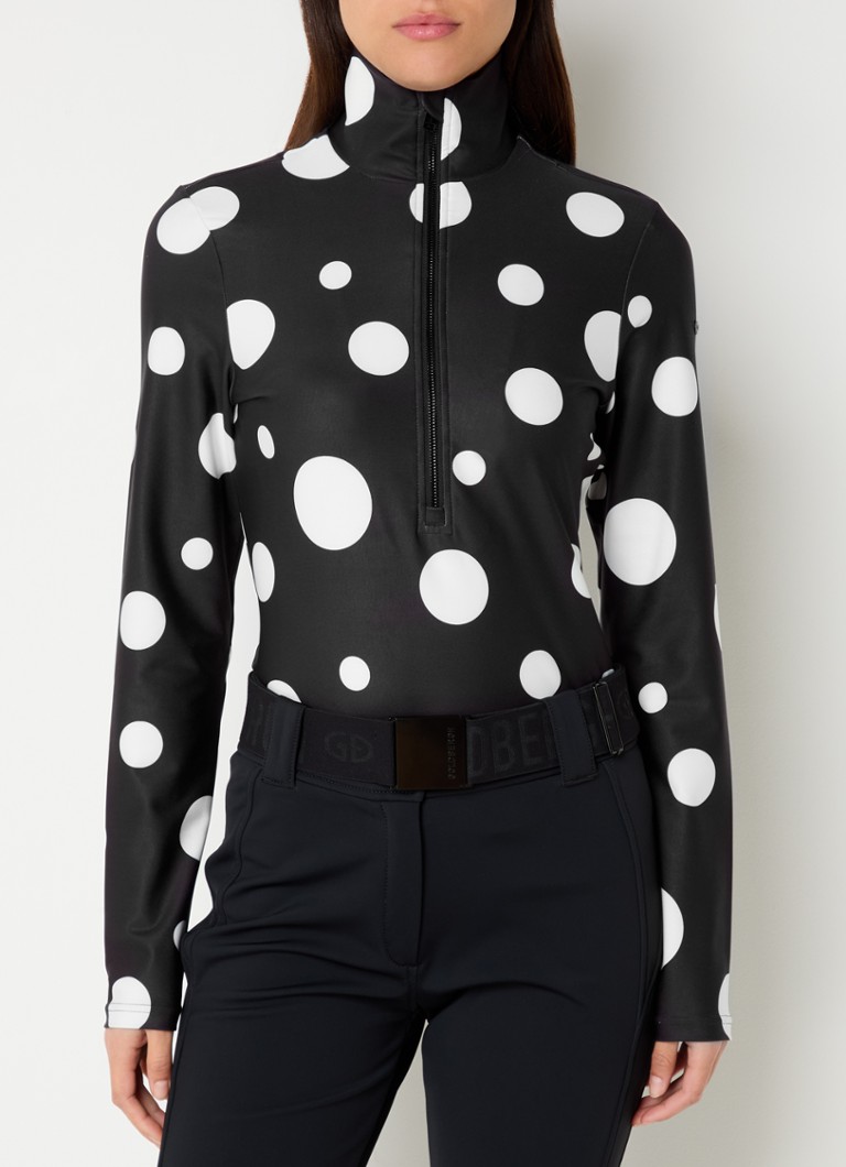 Goldbergh - Dottie skipully met stippenprint - Donkerblauw