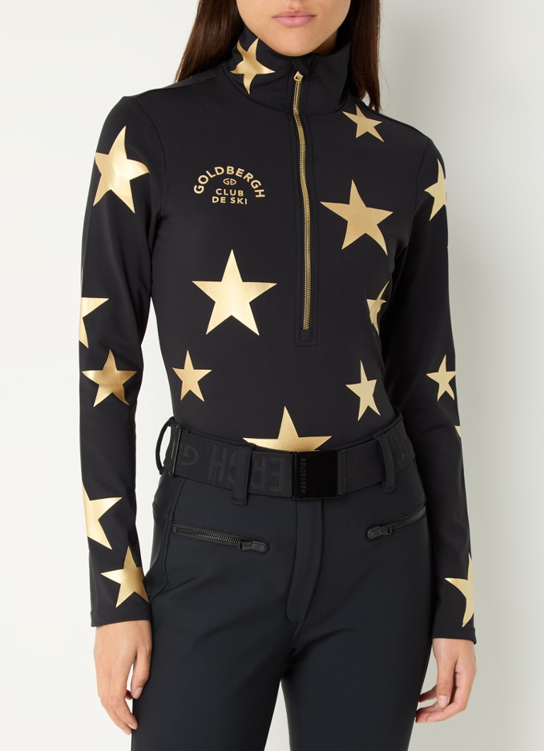 Goldbergh - Galactique skipully met print en logo - Zwart