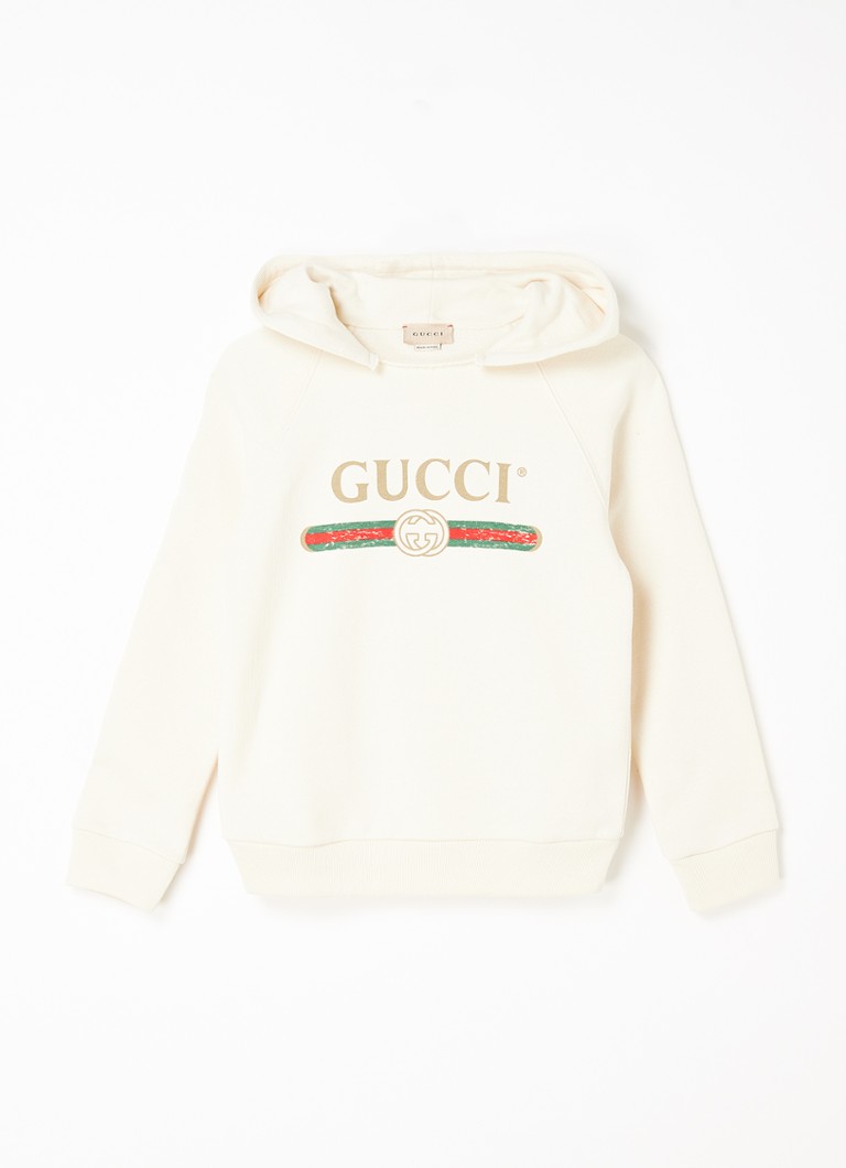 Gucci - Hoodie met logoprint - Vanillegeel