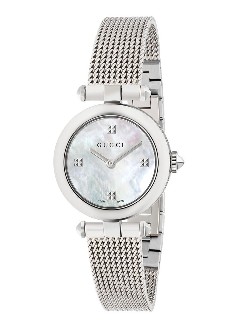 Gucci - Horloge Diamantissima YA141504 - Zilver