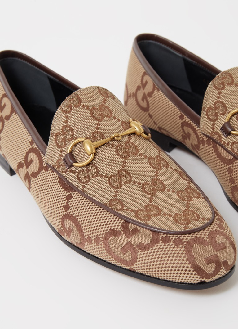 Surrey touw Perforeren Gucci Jordaan loafer met leren details • Beige • deBijenkorf.be