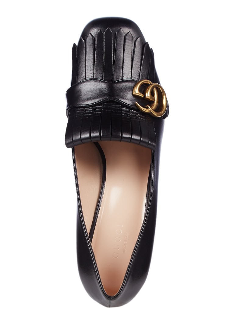 Gucci Mid-heel pump met Double G detail • Zwart •