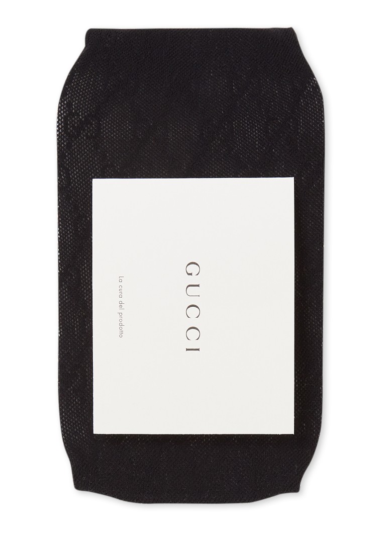 Gucci - Netpanty met logoprint - Zwart