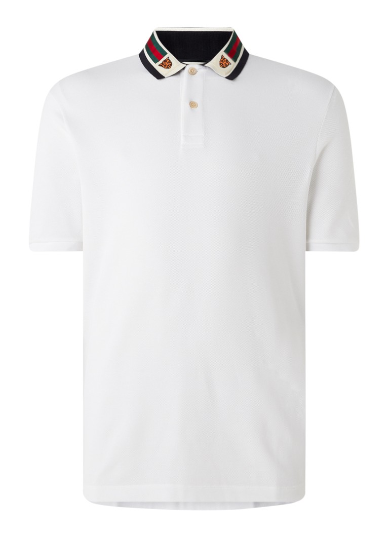 Gucci - Regular fit polo met logobies - Wit