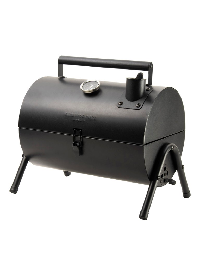 Gusta - Smoker & Grill King 2-in-1 rookoven & houtskool barbecue - Zwart