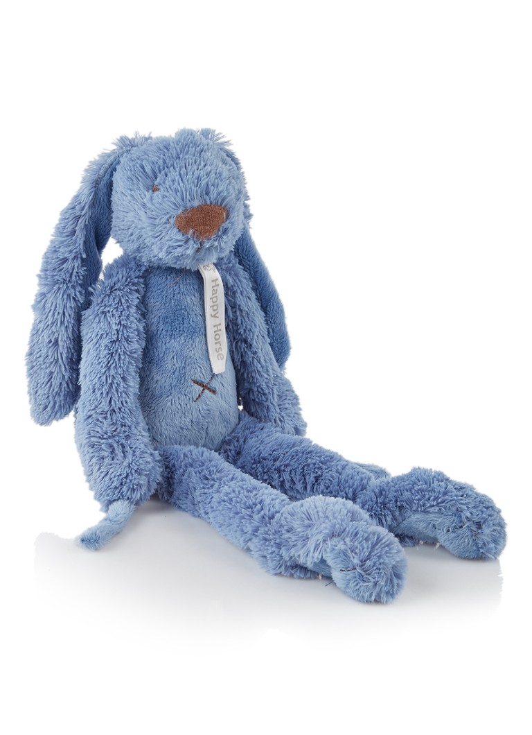 Happy Horse - Deep Blue Richie konijn muziekknuffel 40 cm - Blauw