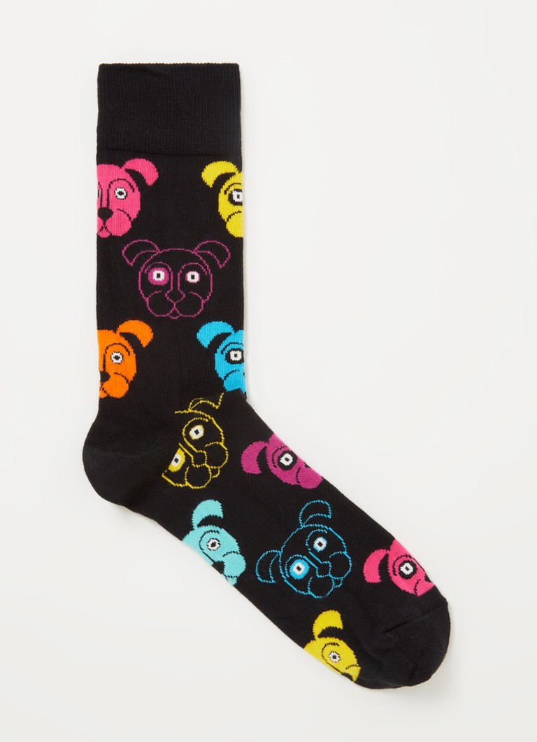 Happy Socks Dog sokken met print • Zwart • deBijenkorf.be