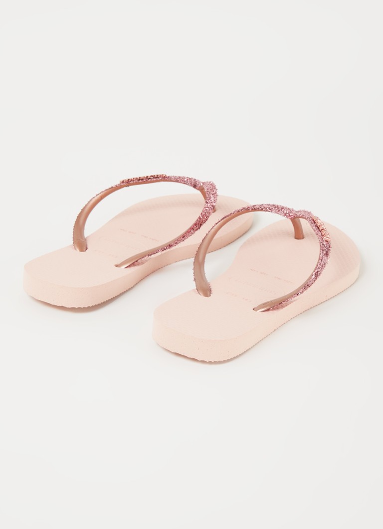 kwaliteit Lokken frequentie Havaianas Slim slipper met glitter • Lichtroze • deBijenkorf.be