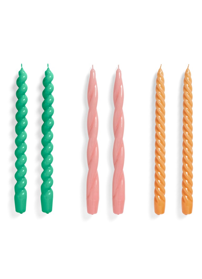 Hay - Candle Long kaars set van 6 - Multicolor