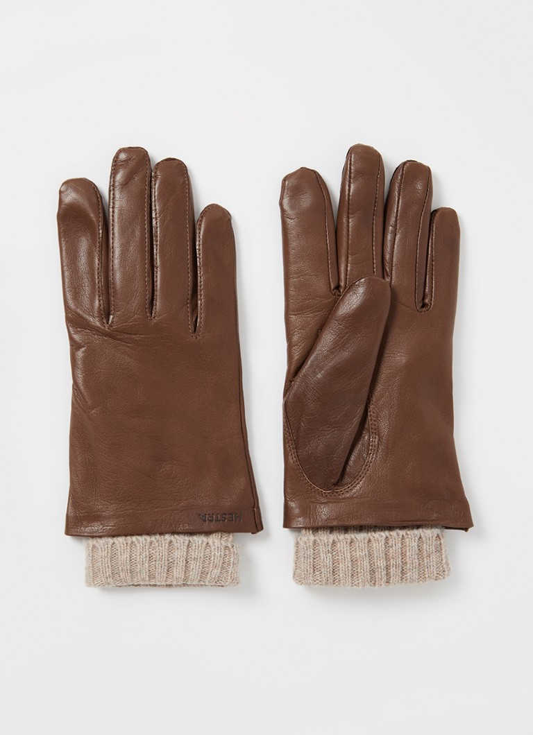 Hestra - Megan handschoenen van lamsleer - Lichtbruin