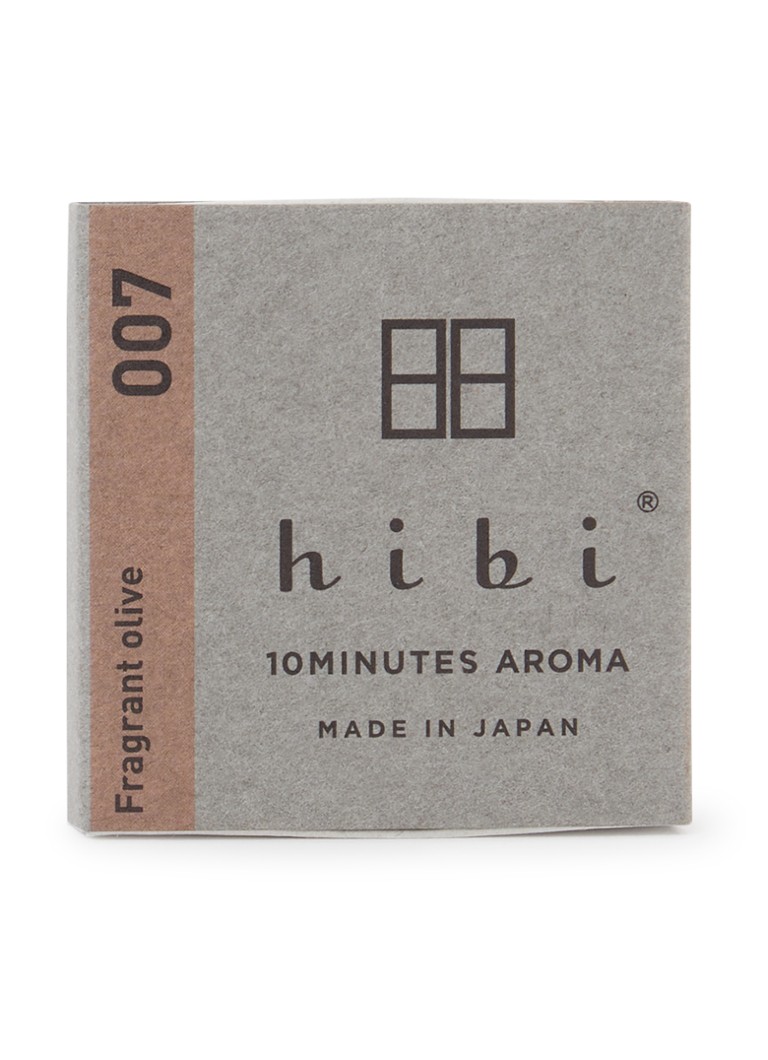 Hibi - 007 Fragant olive aroma wierrook lucifer set van 8 - Geel