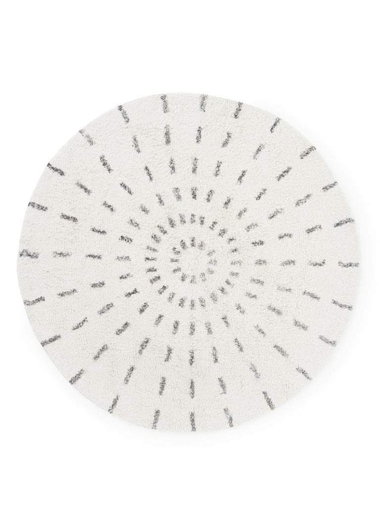 HKliving - Swirl badmat 120 cm - Gebroken wit